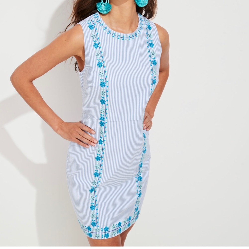 Vineyard Vines Pop Embroidered Shift Dress Size 24